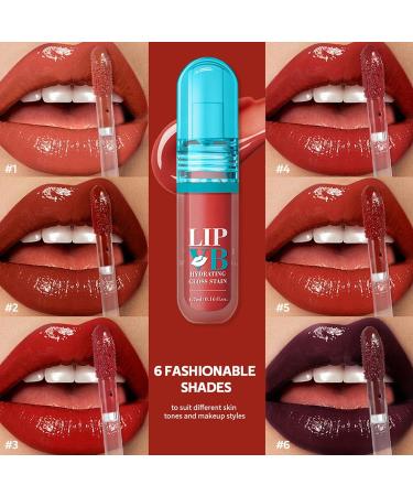 Lives Lip Gloss 47ml x 6 Pcs Liquid Lipstick Plumper NonSticky Lip Gloss Nourishing Makeup for Traveling Girls and Working Women - Buy Online on GoSupps.com