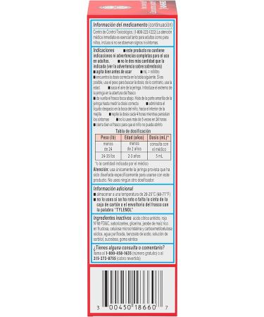Infants' Tylenol Acetaminophen Liquid Cherry Medicine 2 fl. oz - Buy Online on GoSupps.com