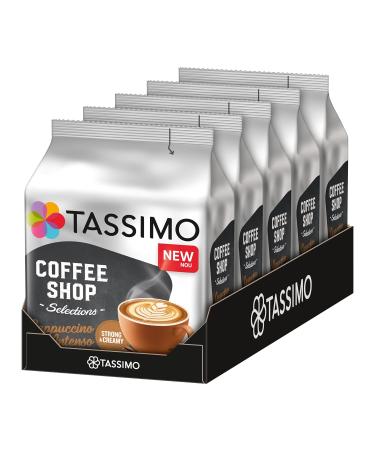 TASSIMO Capsules Coffee Shop Selections Cappuccino Intenso - 40 Coffee Capsules (Pack of 5) | Buy Online Ship Worldwide - Buy Online on GoSupps.com