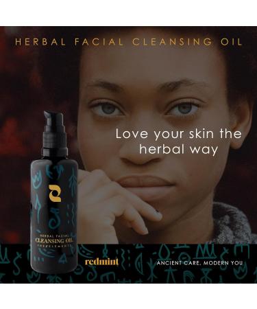 Buy Redmint Face Herbal Cleansing Oil - Deep Hydration & Makeup Remover | Nourishing TCM Oil Cleanser for Radiant Skin - 100ml - Buy Online on GoSupps.com