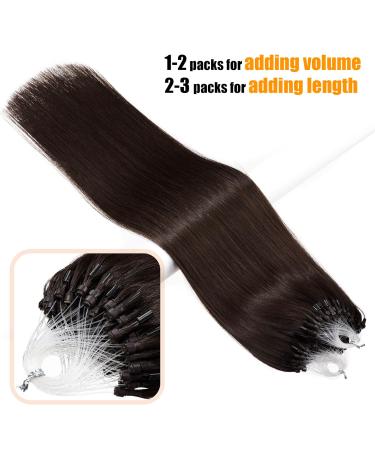 Buy Micro Loop Hair Extensions - Halo Human Hair 0.5g/50g Pack Silky Smooth Pre-Bound 18 Inch #2 - International Shipping Available - Buy Online on GoSupps.com