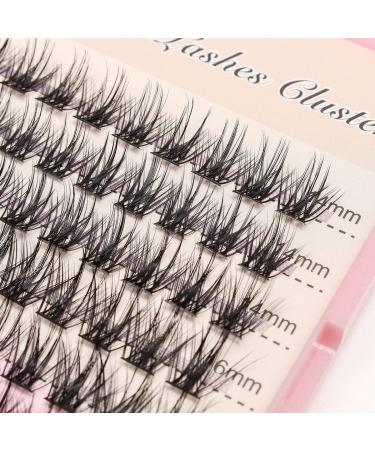 DIY 120Pcs Cluster Lashes C Curl - Natural Look & Dramatic Volume Eyelash Extensions (14/16/18mm) - Ideal for Makeup Enthusiasts - Buy Online on GoSupps.com