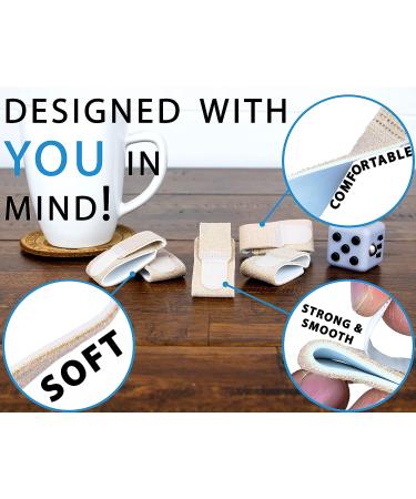 Omeer 5 Pack Beige Hammer Toe Corrector - Washable & Reusable Toe Splint for Broken and Injured Toes - Buy Online on GoSupps.com