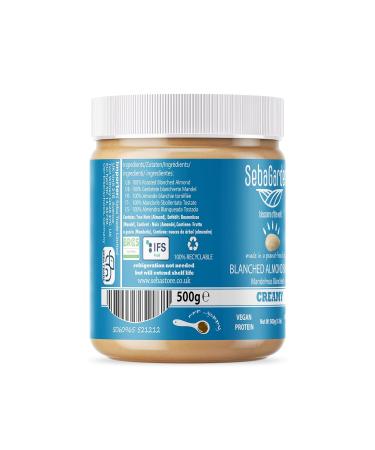 Almondmus Blanched Almond Butter 500g - Salt-Free Unsweetened Gluten-Free Vegan Paleo - Seba Garden - Buy Online on GoSupps.com
