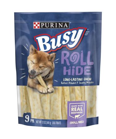 Purina Busy Real Beefhide Dog Chews Rollhide 9 ct. Pouch
