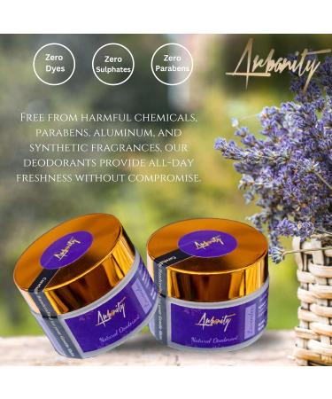Lavender Natural Deodorant - Aluminum-Free Long-Lasting Vegan & Cruelty-Free | 30 ML Fresh Lavender Scent Gentle on Skin - Buy Online on GoSupps.com