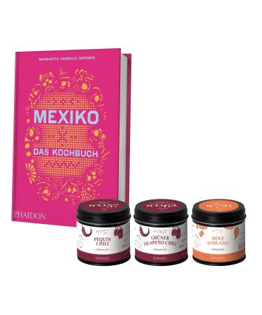 Rimoco gift set "Mexico" - Set Content: Mexico cookbook chili peeled 55g green chili jalape o ground 45g mole poblano 55g set: "Mexico"