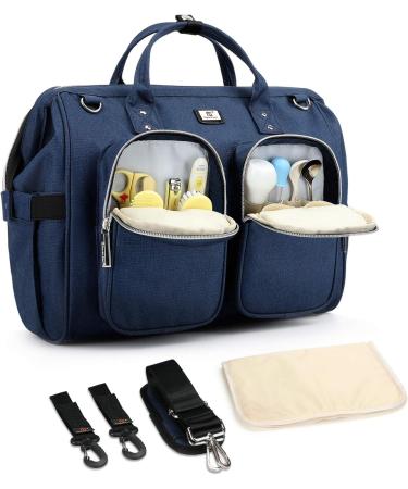 Pomelo Baby Changing Bag with Pram Clips & Mat - Blue | Convenient & Stylish Choice - Buy Online on GoSupps.com