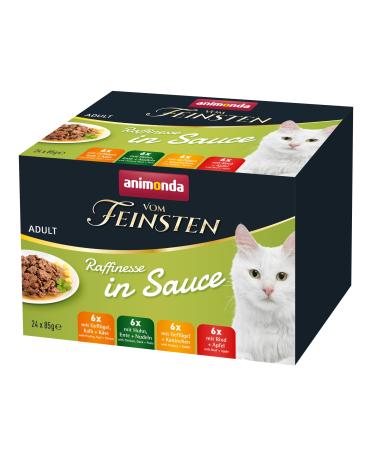 animonda Vom Feinsten Adult cat food refinement wet food in sauce for adult cats 24 x 85 g mix pack