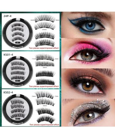 DIEREFEN Magnetic Eyelashes Natural Look False Eyelashes Magnetic Eyelashes With Applicator Reusable Magnetic Eyelashes No Glue Or Liner Needed Easy To Take Double Layer Independent Magnetic Box (A) - Buy Online on GoSupps.com