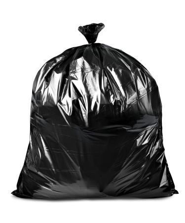 55 Gallon Trash Bags, (Value Pack 50 Count w/Ties) Extra Large Black Outdoor Trash Bags, 60 Gal, 55 Gal, 50 Gallon Trash Can Liners Black 50 Count