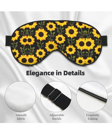 Buy SSIMOO Cute Sunflower Soft Sleep Eye Mask - Breathable Travel Eye Patch for Relaxation (Black) - International Shipping Available - Buy Online on GoSupps.com