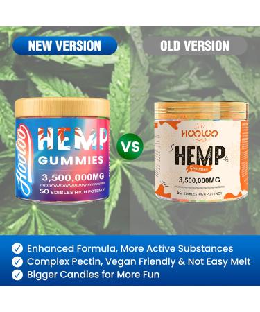 HOOLOO Hemp Gummies for Adults 6 Fruity Flavors for Deep Bedtime Relax Hemp Gummy Infused Vitamins and Omega 3 Made in USA Fruity - 3 500 000 - 1 PACK - Buy Online on GoSupps.com