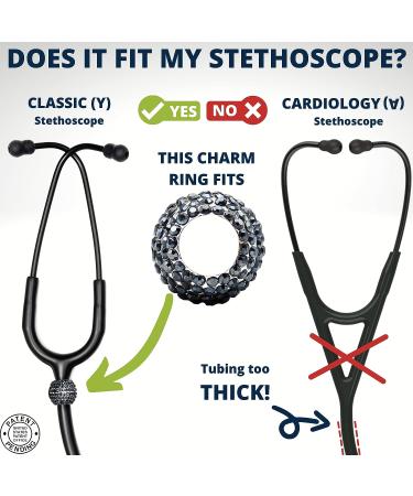 Blue Moon Crystal Stethoscope Charm for Nurse Vet RT | Fits Littmann Classic III | Bling Stethoscope Accessory - Buy Online on GoSupps.com