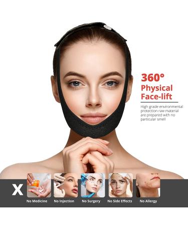 Adjustable Face Slimming Strap for V Line Face Lift - Black - Buy Online on GoSupps.com