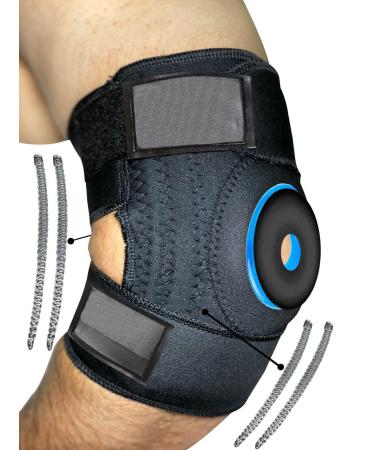 Elbow Support Brace for Tndonitis|Adjustable Elbow Support with Two-Spring Stabiliser Breathable Strap for Golfer s Tennis Elbow Arthritis Sports Injury and Provides Support