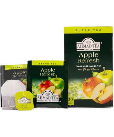 Ahmad Tea Apple Refresh Fruit Black Tea - 20 Teabag Sachets | 20 Count Pack | Buy Online - Buy Online on GoSupps.com