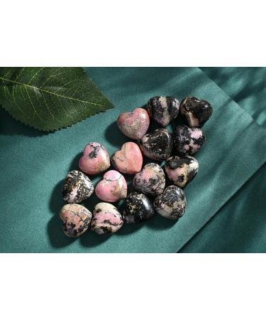 MAIBAOTA Blackline Redstone Healing Crystals Gemstones Pocket Gifts Heart-Shaped Nature Spiritual Energy for Women Men Reiki Divination Balancing Yoga Meditation 10PCS - Buy Online on GoSupps.com