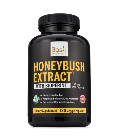 Baski Supplements Natural Honeybush Extract Pill Treatment for Acne Eczema Psoriasis Rosacea Relief - Vitamin Remedy Reduces Skin Inflammation and Redness