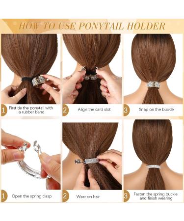 14-Piece Rhinestone Hair Cuff Elastic Scrunchies Set with Hair Clip - Elegant Hair Accessories for Women & Girls - Buy Online on GoSupps.com