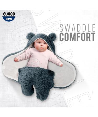 Cuqoo Super Soft Blue Thermal Swaddle Baby Blanket for Newborn | 100% Cotton Baby Essentials for Newborn | Newborn Swaddle Sleeping Bag - Buy Online on GoSupps.com