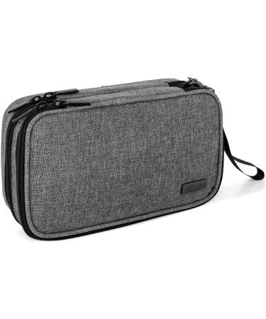 Luxja Insulin Diabetic Bag - Double Layer Pocket for Blood Sugar Devices & Accessories (Gray Version 2) - Buy Online on GoSupps.com
