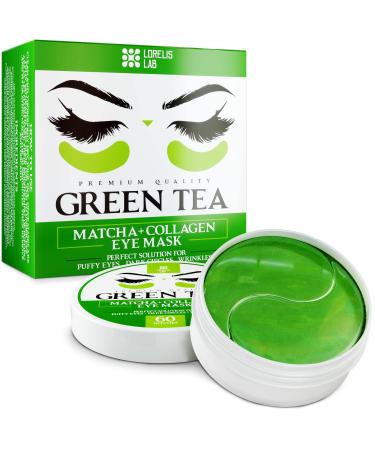 Under Eye Mask for Puffy Eyes, Dark Circles, Eye Bags, Puffiness, Wrinkles with Collagen - Hydrating Under Eye Patches - Green Tea Skincare - Anti-Aging Eye Patch Treatment Masks - 60 Under Eye Gel Pads