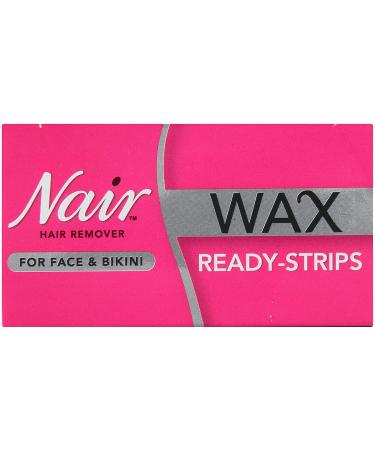 Nair Ready-Strips Hair Remover for Face & Bikini - 40 Wax Strips + 4 Post Wipes - Buy Online on GoSupps.com