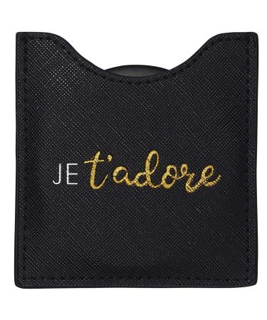 Draeger Mirror Je t'adore Round pocket mirror to take with you for birthdays for all occasions Dimensions 8.5 cm x 8 cm