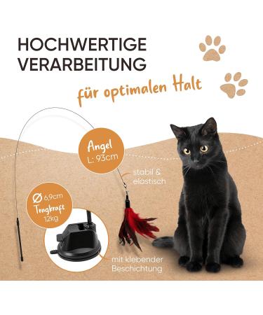 Kasparino Cat Toy Fishing Set 2.0 | Interactive Durable Cat Toys with Springs Bird & Suction Cup | Includes Catnip for Self-Employment Fun - Buy Online on GoSupps.com