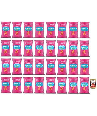 Amica Chips Patatine Stikker Pack of 32 classic gluten-free fries sticks 50 g bag + Italian Gourmet box Polpa di Pomodoro 400 g