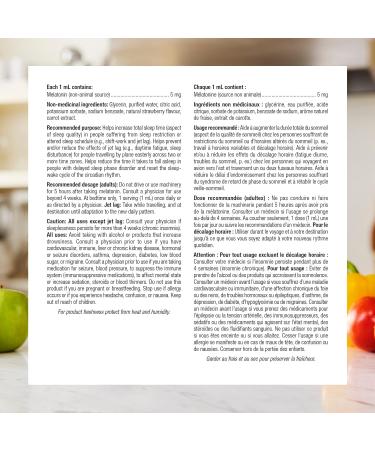 Webber Naturals Melatonin 5 mg Extra Strength Liquid 100 mL Strawberry Flavour For Sleep Support Vegan - Buy Online on GoSupps.com