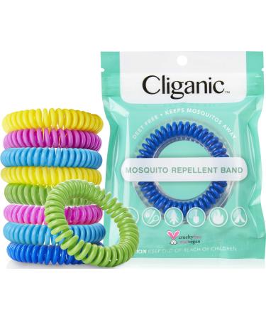 Cliganic 20 Pack Mosquito Repellent Bracelets, DEET-Free Bands 20 Count (Pack of 1)