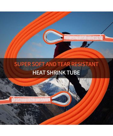Enjohos 8mm Climbing Rope - Heavy-Duty Safety Rope with Screw Carabiner | 10m for Hiking Mountaineering Camping & Tree Climbing - 950kg Load Capacity (Orange) - Buy Online on GoSupps.com