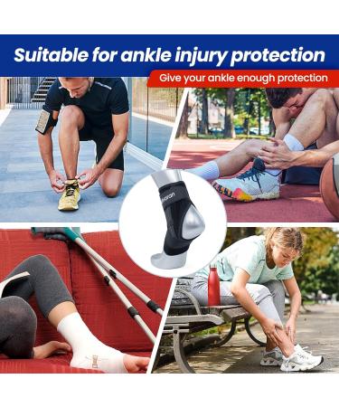 Galvaran Ankle Brace for Sprains & Injury Recovery - Adjustable 3-Way Strap Support for Men & Women - Medium Left for Running - Buy Online on GoSupps.com