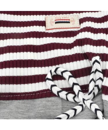 Ranphy Small Dog Stripe Jumpsuit Pajamas - Comfy Cotton Pet Clothes for Boys - Size XXL - Buy Online on GoSupps.com