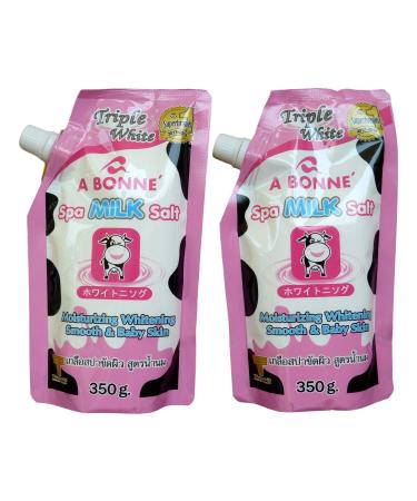 2 Packs of A Bonne Spa Milk Salt - Moisturizing Bath Salt - 350g/12.4oz