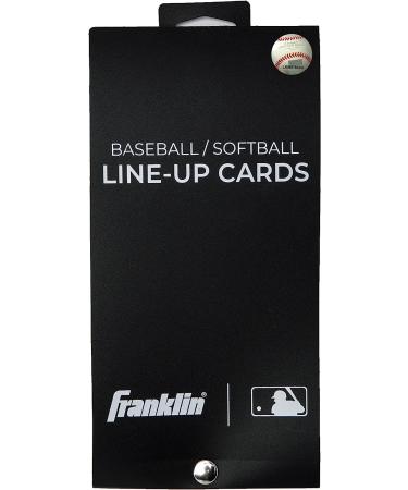 Franklin Sports MLB Baseball + Softball Lineup Cards - Set of 25 Game Sheets with Holder - Ideal for Coaches and Managers - Buy Online on GoSupps.com