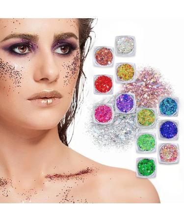  xolear Festival Face Glitter 12 Colors Gel Body Glitter Face Glitter Festival Gel Makeup for Christmas Parties Halloween Carnival and Costume Parties - Buy Online on GoSupps.com