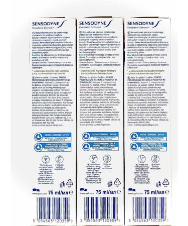 Sensodyne Complete Protection Toothpaste 75 ml - Pack of 3 by Sensodyne - Buy Online on GoSupps.com