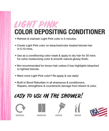 No Fade Fresh Light Pink Shampoo & Conditioner Duo | Enhance Color & Prevent Fading | Temporary Hair Dye for Pastel Purple Tint - Buy Online on GoSupps.com