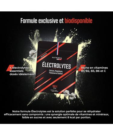 ELECTROLYTE Boisson d Hydratation Calcium Magn sium Sodium Potassium - Vitamines B1 B2 B3 B6 C Endurance & R cup ration Faible en Calories - Go t P che Citron 60 S ances Nutrimea - Buy Online on GoSupps.com