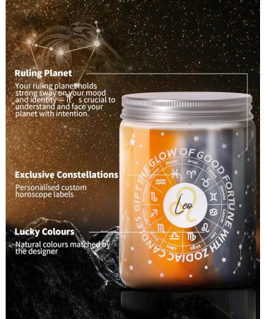IZIDDO Zodiac Scented Candles for Women - Lucky Birthday Gifts | 12 Constellation Aromatherapy Candles - Blackcurrant & Vanilla 9.5oz Jar - Perfect for Friends & Gifts - Buy Online on GoSupps.com