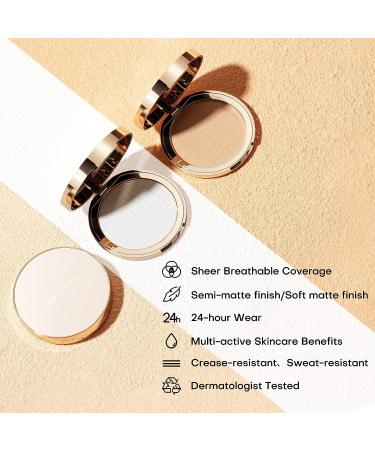 Mistine 24H Oil Control Pressed Powder Compact - Waterproof Talc-Free Matte Finish in Natural Ivory - Buy Online on GoSupps.com
