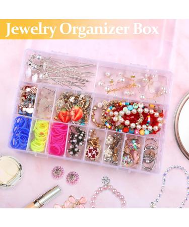 2 Pack 24 Grid Clear Plastic Organizer Box with Adjustable Divider - Craft and Bead Storage Container for DIY Jewelry, Tackles - Includes Label Stickers - Buy Online on GoSupps.com