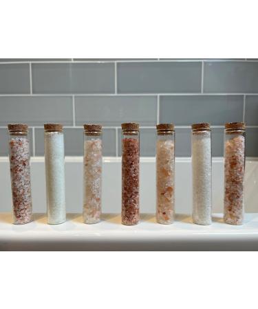 Luxurious Bath Salts Gift Set That includes 7 Glass Vials Each with Its Own Fragrance and Combination of Salts. includes Dead Sea Himalayan and Epsom Salts - Buy Online on GoSupps.com
