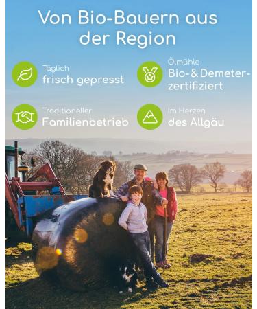 Wolfsbach Organic Hemp Oil for Dogs & Cats 500ml | Omega 3 & 6 | Cold-Pressed 100% Organic from Germany | Ideal Feed & BARF Oil - De- ko-060 - Buy Online on GoSupps.com