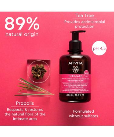 Apivita Gentle Cleansing Gel for Intimate Area - pH 4.5 Daily Use with Chamomile & Propolis - 10.1 fl. oz | International Shipping Available - Buy Online on GoSupps.com