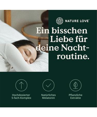 Nature Love Night - 90 Capsules with Natural Melatonin Ashwagandha & Valerian - Sleep Aid Made in Germany - Buy Online on GoSupps.com