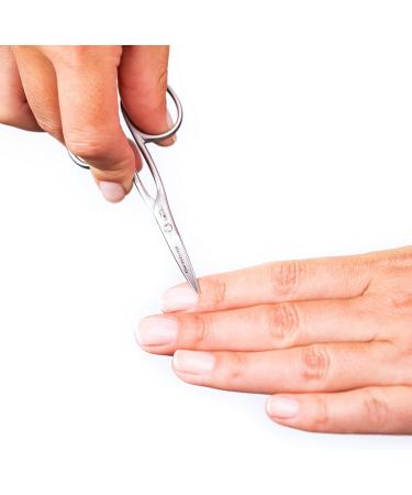 REMOS Left-Handed Nail & Cuticle Scissors - 9.5cm Stainless Steel INOX - Buy Online on GoSupps.com